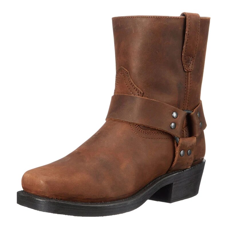 Men’s Western Leather Boots Stylish Durable Comfortable Everyday Adventure Wear 0