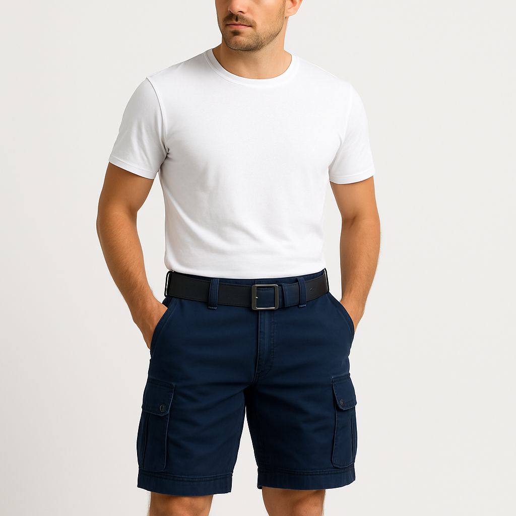 Men's cargo shorts with pockets 7