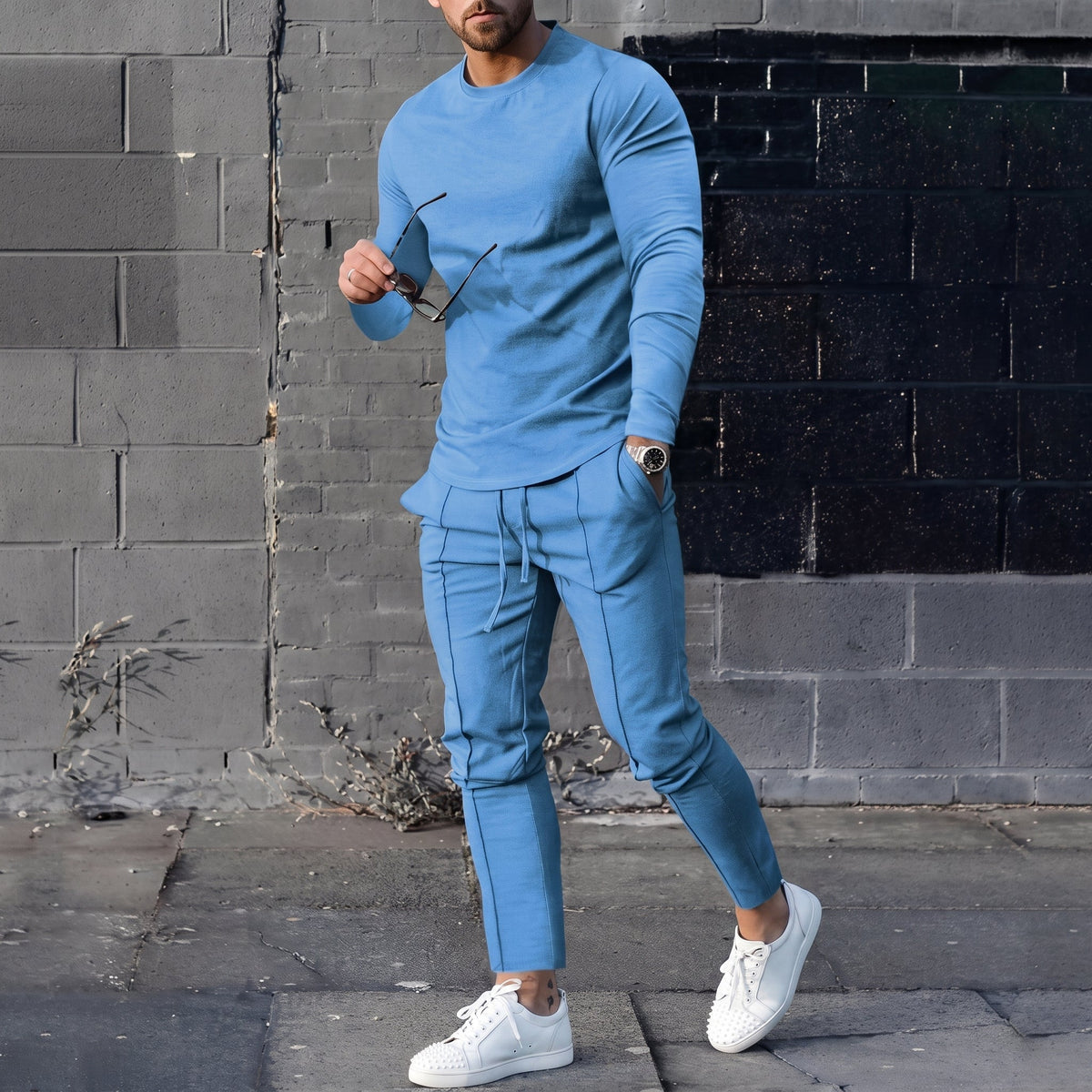 Men's 2 Piece Tracksuit Set Tapered Fit Jogger Set
