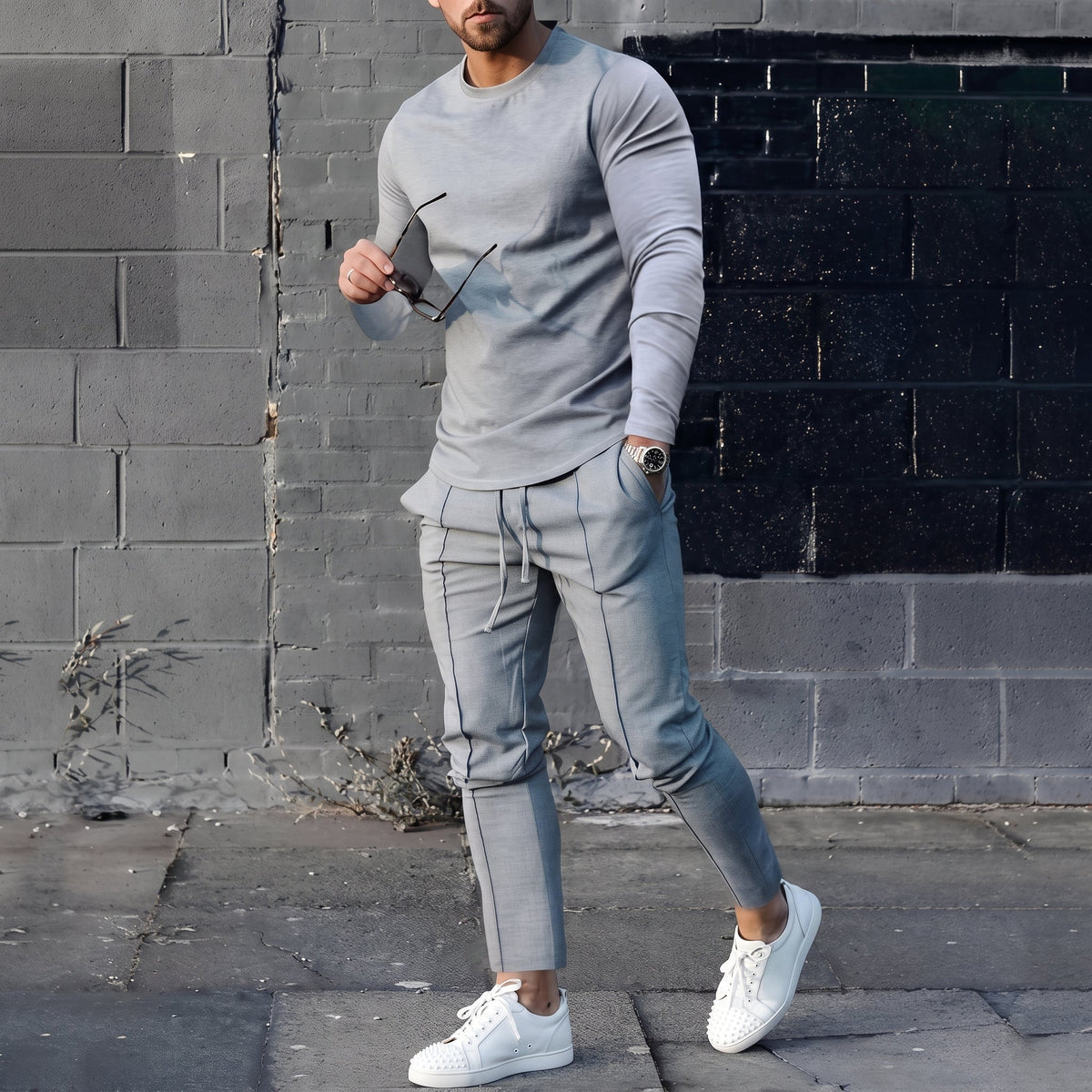 Men's 2 Piece Tracksuit Set Tapered Fit Jogger Set