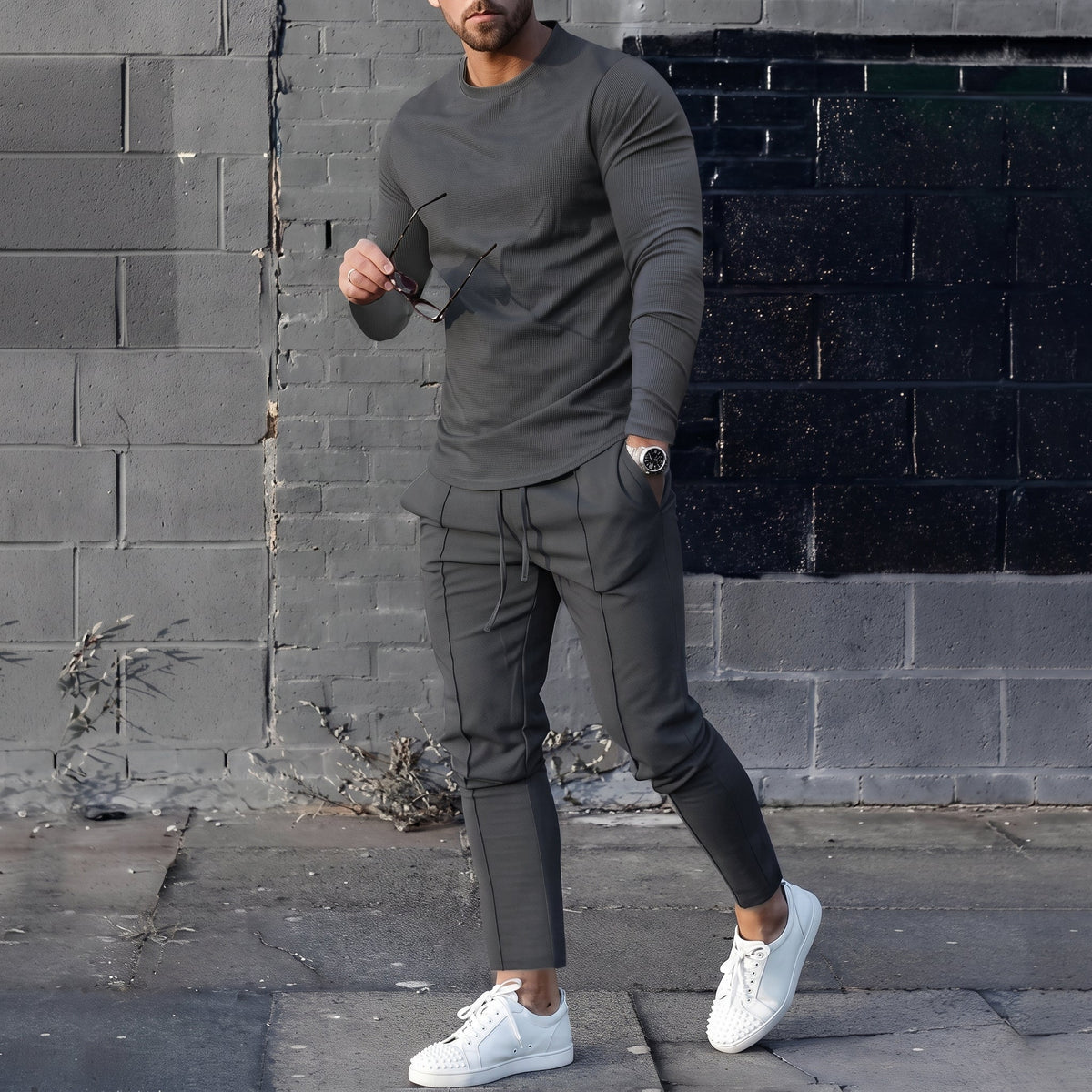 Men's 2 Piece Tracksuit Set Tapered Fit Jogger Set