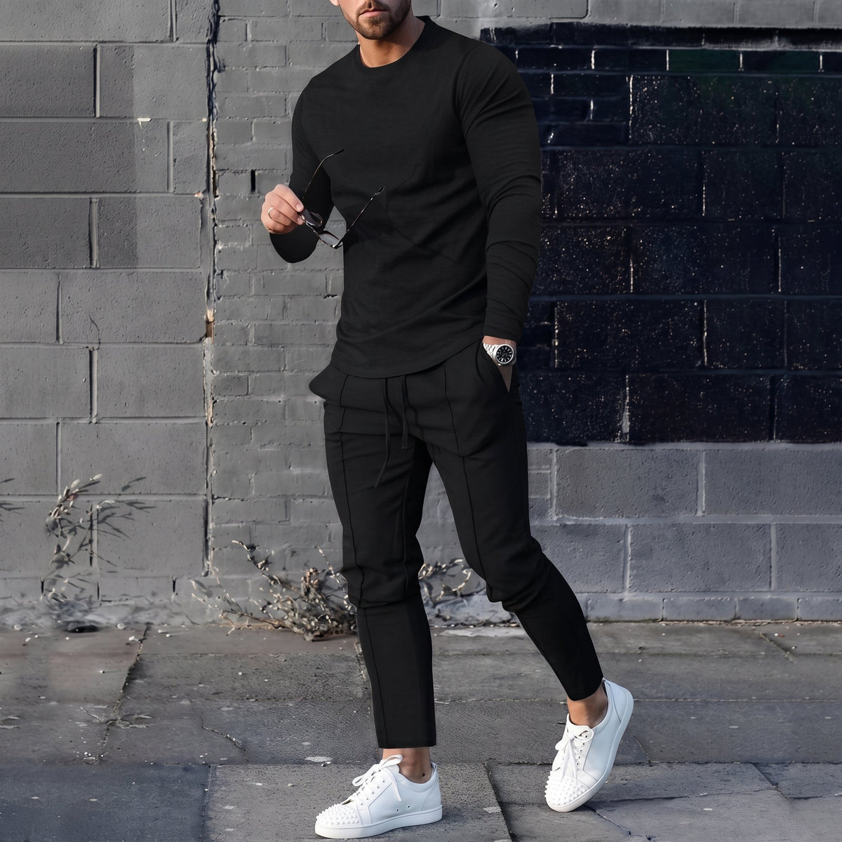 Men's 2 Piece Tracksuit Set Tapered Fit Jogger Set
