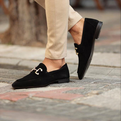 Men's Almond Toe Horsebit Loafers – Stylish Dress Footwear
