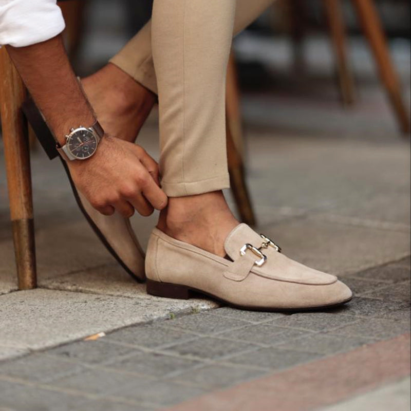 Men's Almond Toe Horsebit Loafers – Stylish Dress Footwear