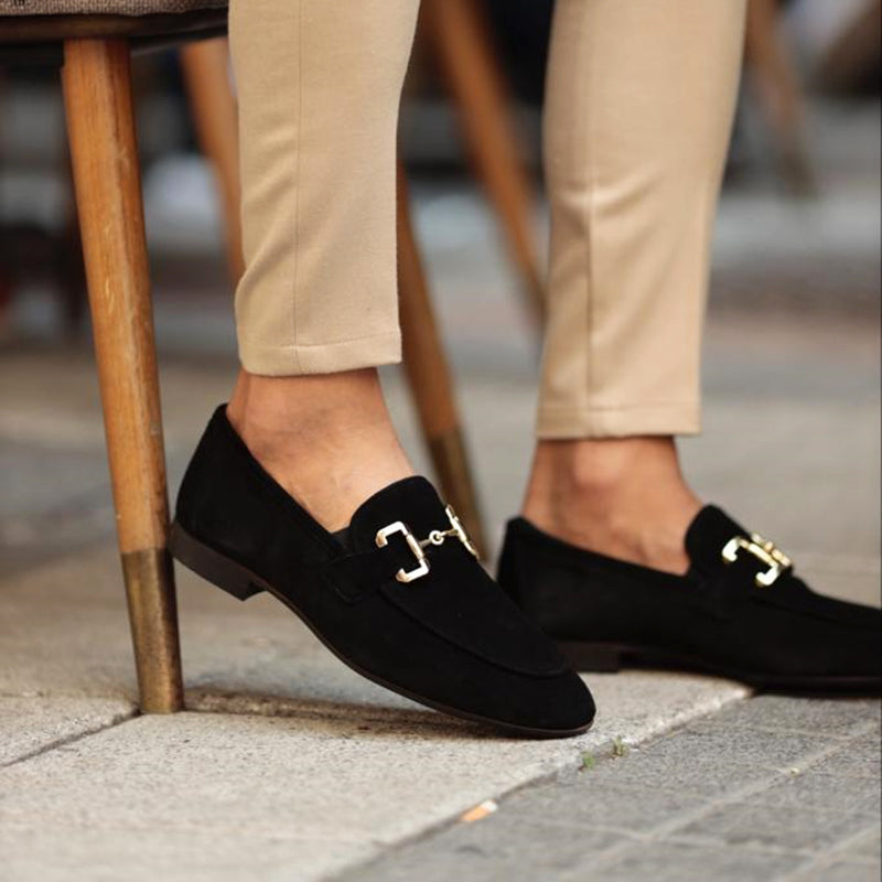 Men's Almond Toe Horsebit Loafers – Stylish Dress Footwear