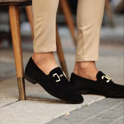 Men's Almond Toe Horsebit Loafers – Stylish Dress Footwear