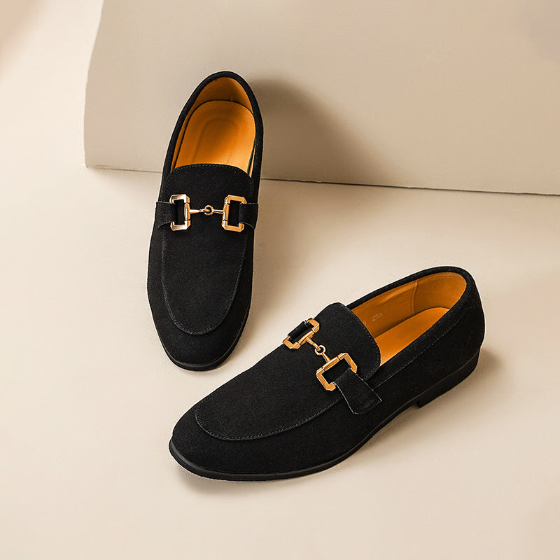 Men's Almond Toe Horsebit Loafers – Stylish Dress Footwear