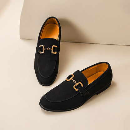 Men's Almond Toe Horsebit Loafers – Stylish Dress Footwear