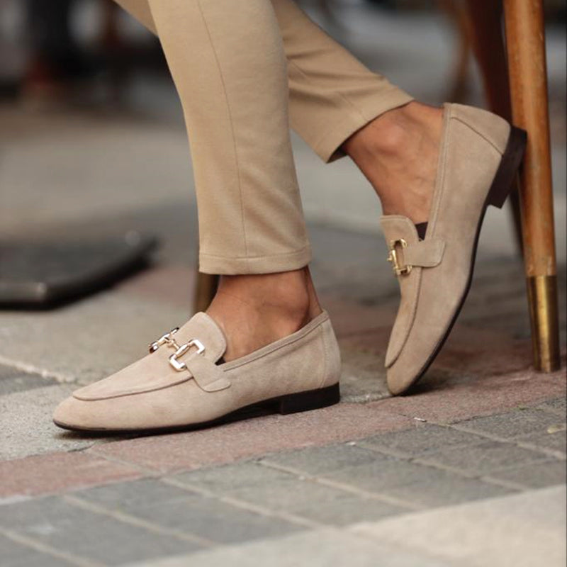 Men's Almond Toe Horsebit Loafers – Stylish Dress Footwear