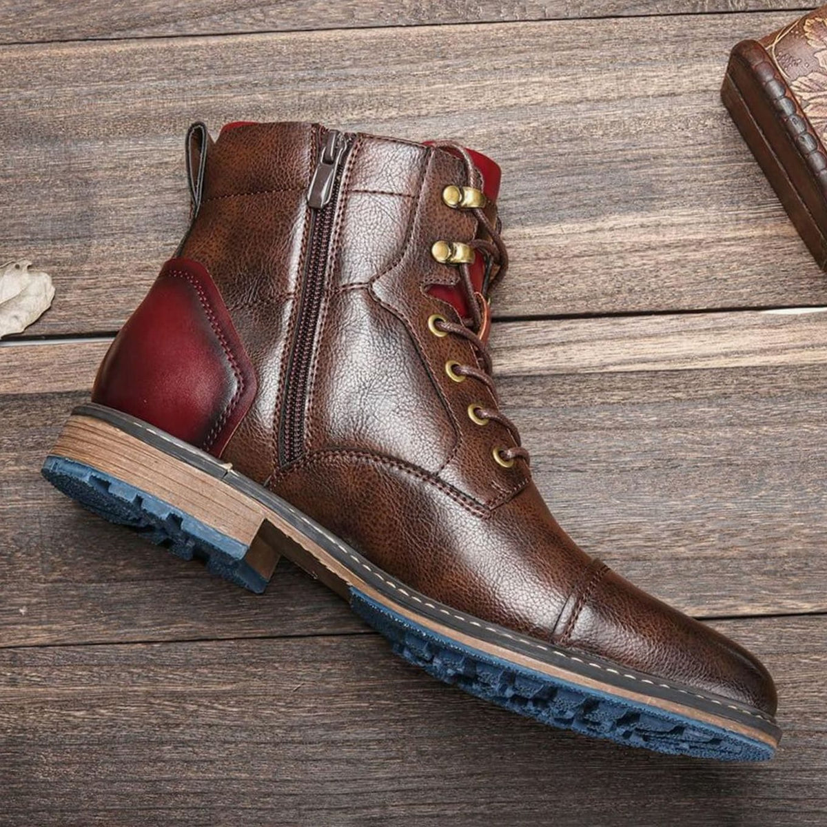 Men's Ankle Boots | Zip & Lace-Up Cap-Toe Design