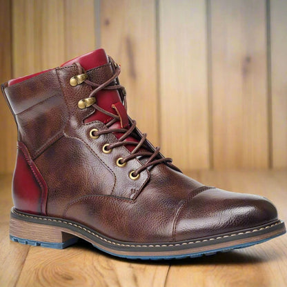Men's Ankle Boots | Zip & Lace-Up Cap-Toe Design