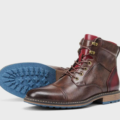 Men's Ankle Boots | Zip & Lace-Up Cap-Toe Design