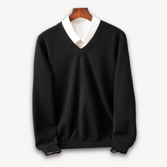 Men's Black V-Neck Sweater for Every Occasion