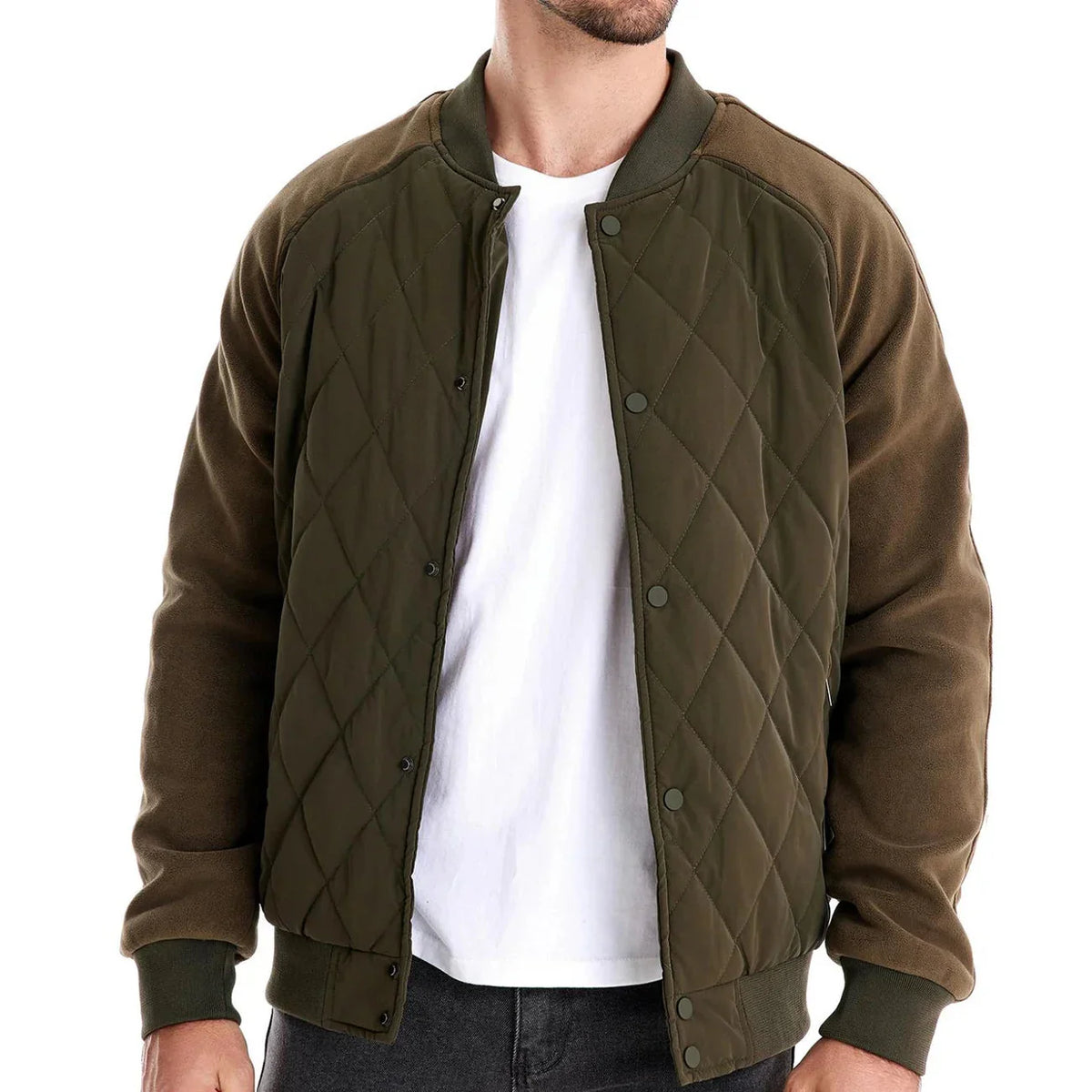 Men's Quilted Bomber Jacket | Padded & Warm 1
