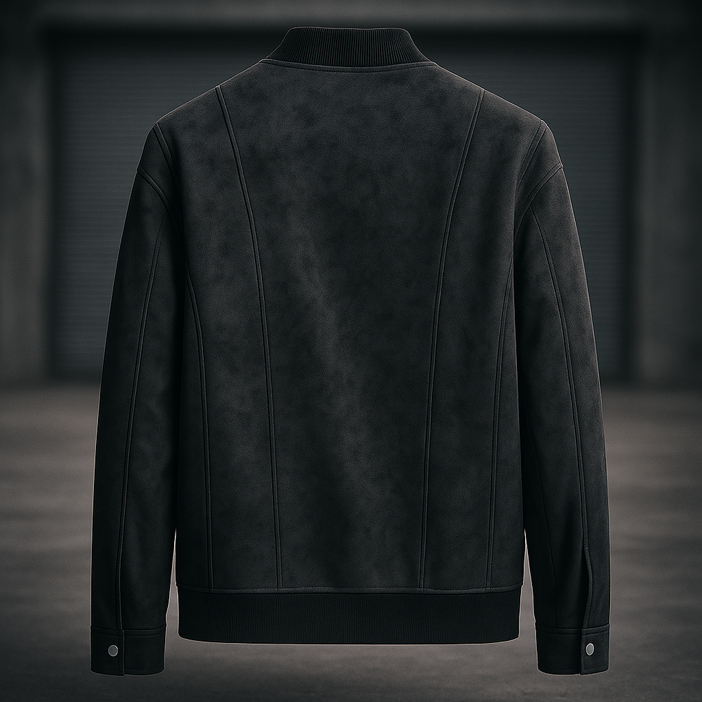 Men's Bomber Jacket | Ribbed Collar & Panel Seaming