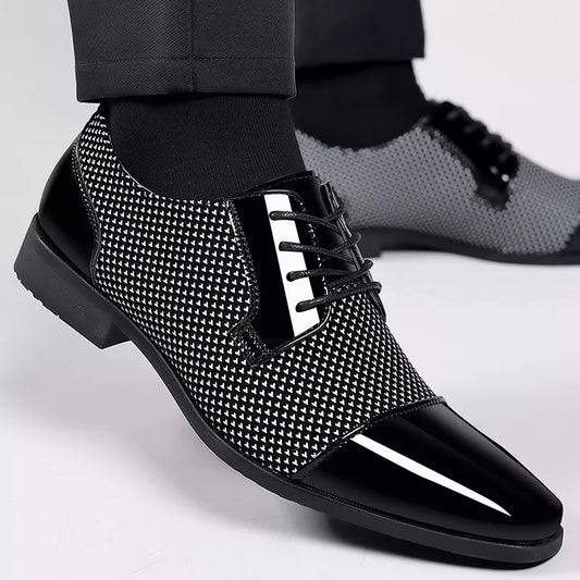 Men’s Brogue Oxford Dress Shoes – Chic Formal & Business Attire