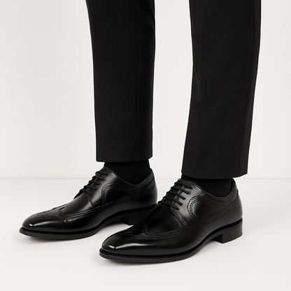 Men’s Brogue Oxford Shoes – Classic Lace-Up for Formal Events