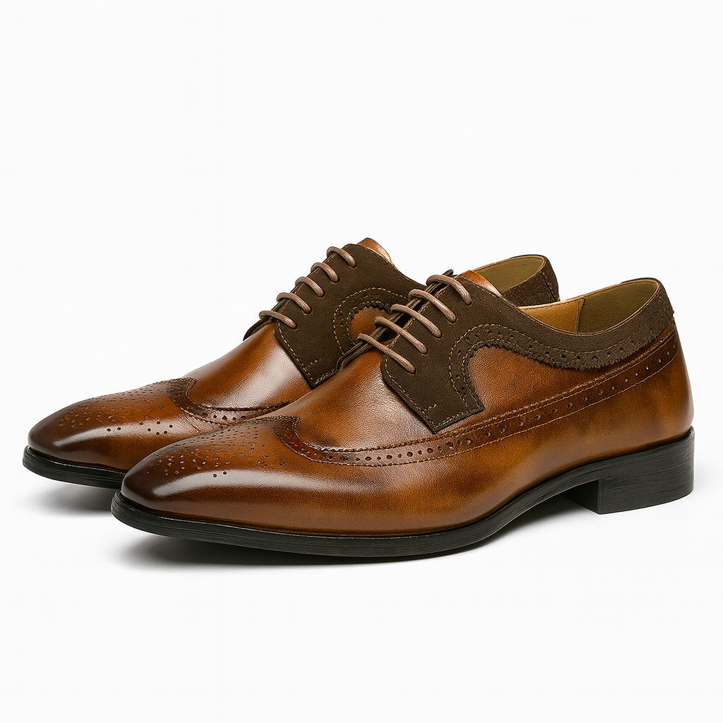 Men’s Brogue Oxford Shoes – Classic Lace-Up for Formal Events