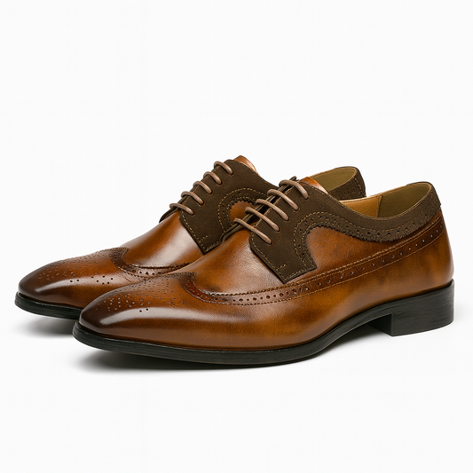 Men’s Brogue Oxford Shoes – Classic Lace-Up for Formal Events
