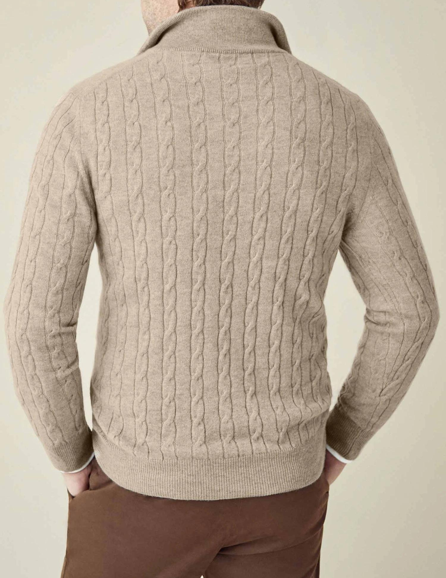 Men’s Cable-Knit Quarter-Zip Sweater – Stylish Knitwear for Every Occasion