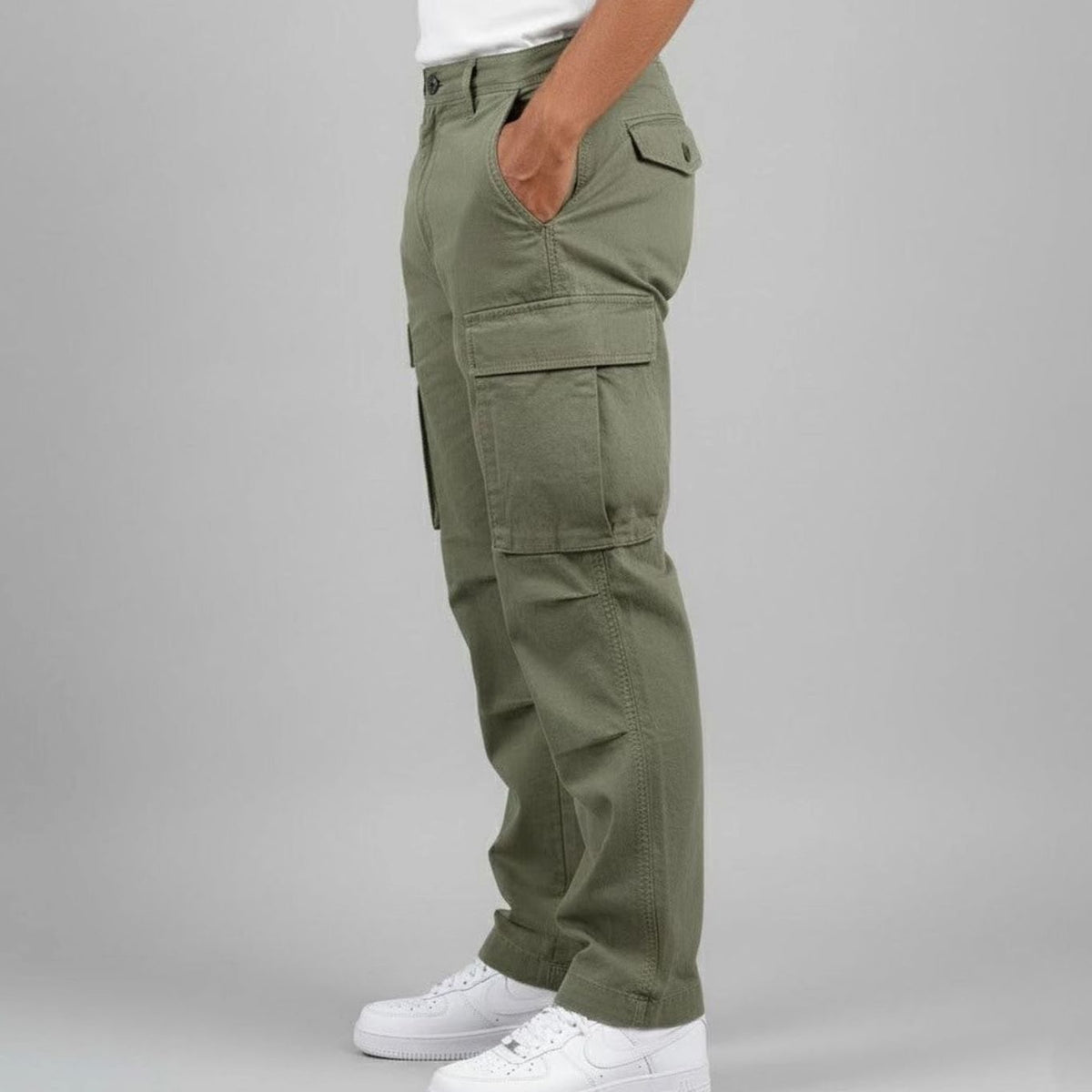 Men's Cargo Trousers | Multi-Pocket Streetwear Fit