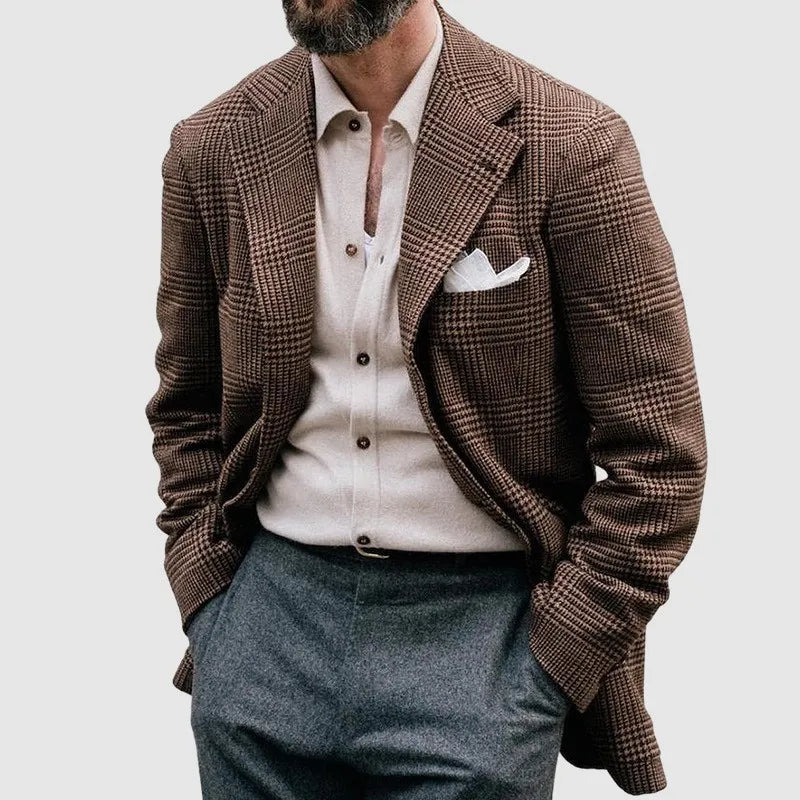 Men’s Checkered Blazer – Stylish Fabric for Any Occasion
