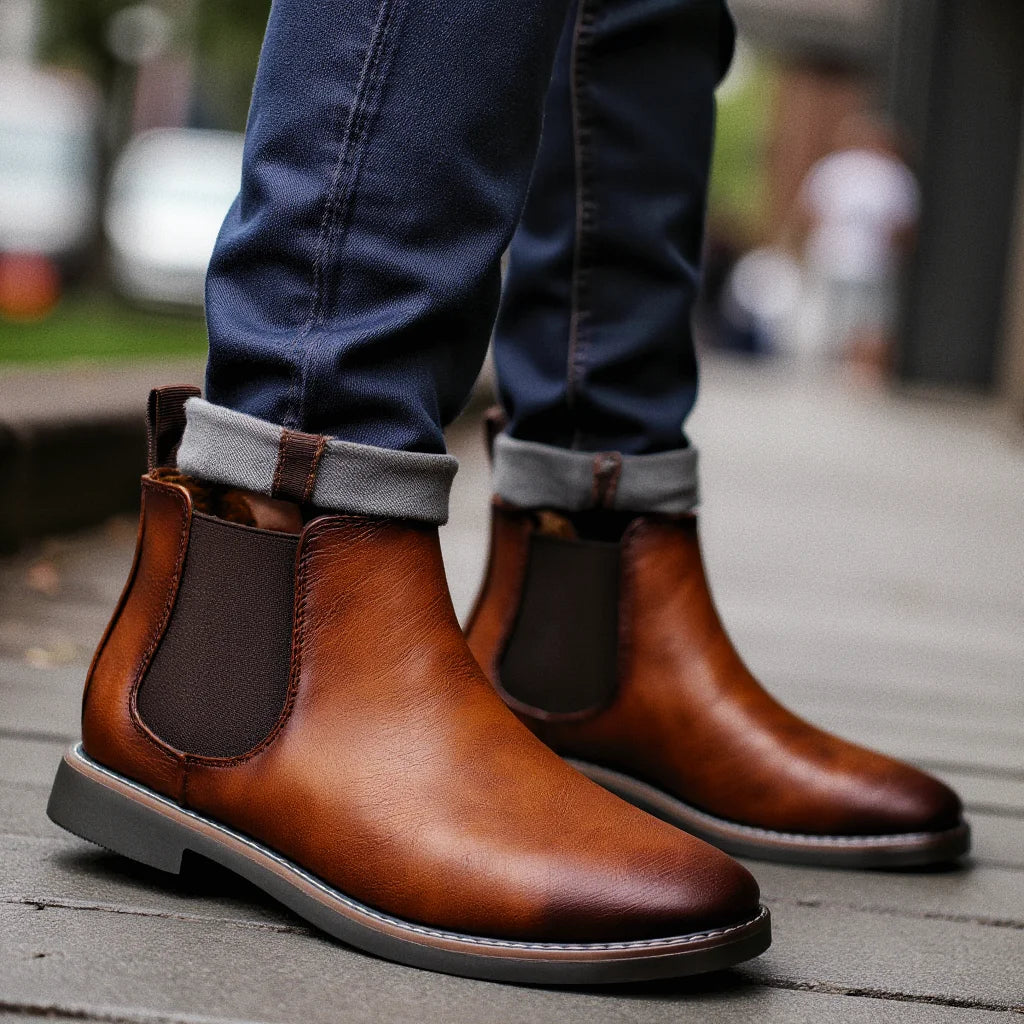 Men's Chelsea Ankle Boots - Stylish Suede Slip-Ons for Any Occasion