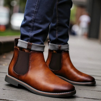 Men's Chelsea Ankle Boots - Stylish Suede Slip-Ons for Any Occasion