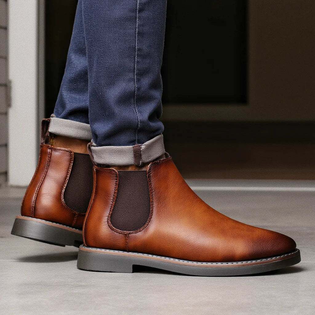 Men's Chelsea Ankle Boots - Stylish Suede Slip-Ons for Any Occasion