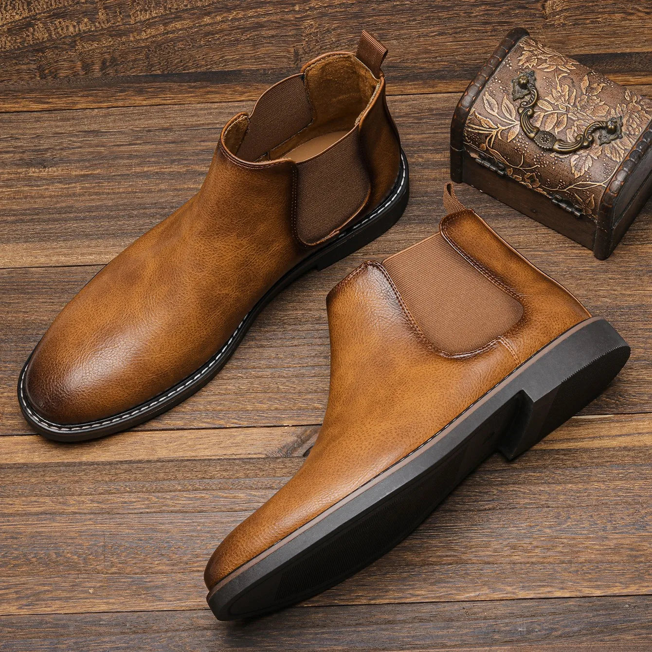Men's Chelsea Ankle Boots - Stylish Suede Slip-Ons for Any Occasion
