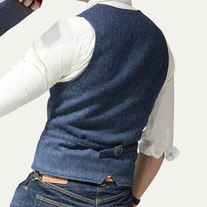 Men’s Classic Button-Up Waistcoat for Stylish Occasions