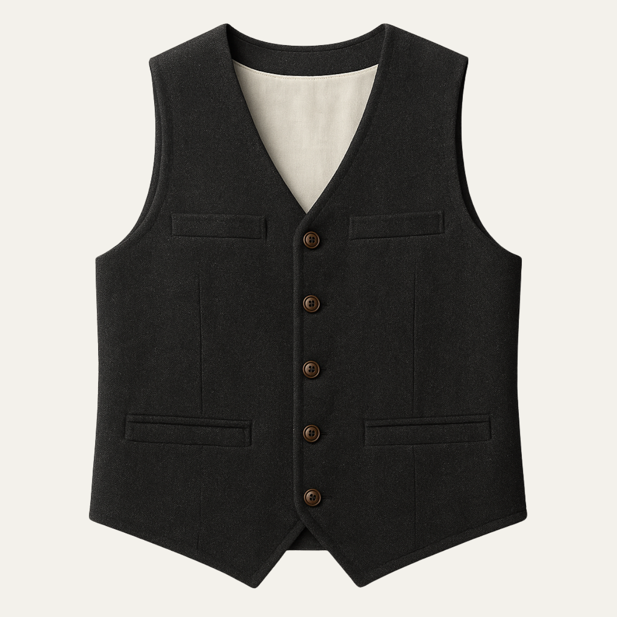 Men’s Classic Button-Up Waistcoat for Stylish Occasions