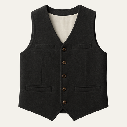 Men’s Classic Button-Up Waistcoat for Stylish Occasions