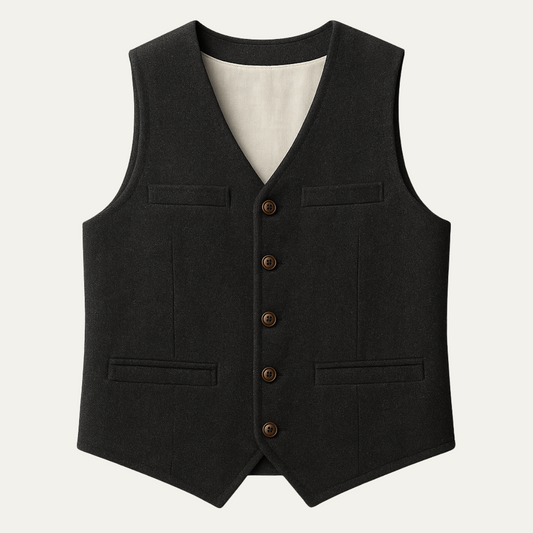Men’s Classic Button-Up Waistcoat for Stylish Occasions