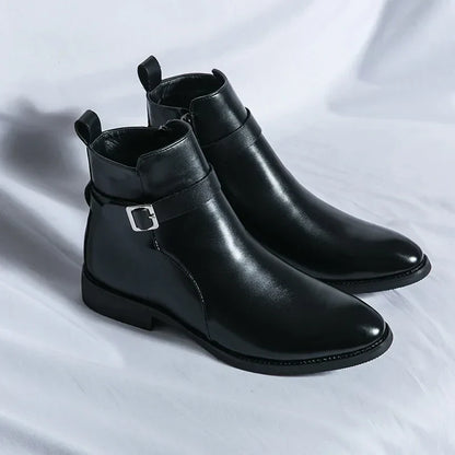 Men’s Classic Chelsea Boots with Side Zipper – Stylish Footwear for Any Occasion