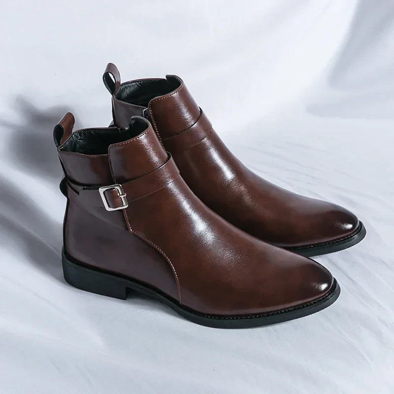 Men’s Classic Chelsea Boots with Side Zipper – Stylish Footwear for Any Occasion