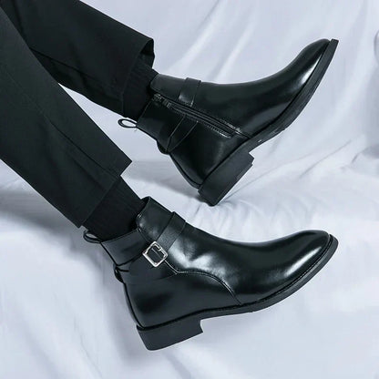 Men’s Classic Chelsea Boots with Side Zipper – Stylish Footwear for Any Occasion