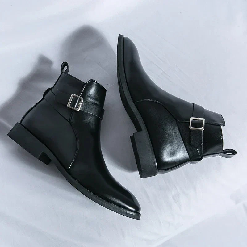 Men’s Classic Chelsea Boots with Side Zipper – Stylish Footwear for Any Occasion