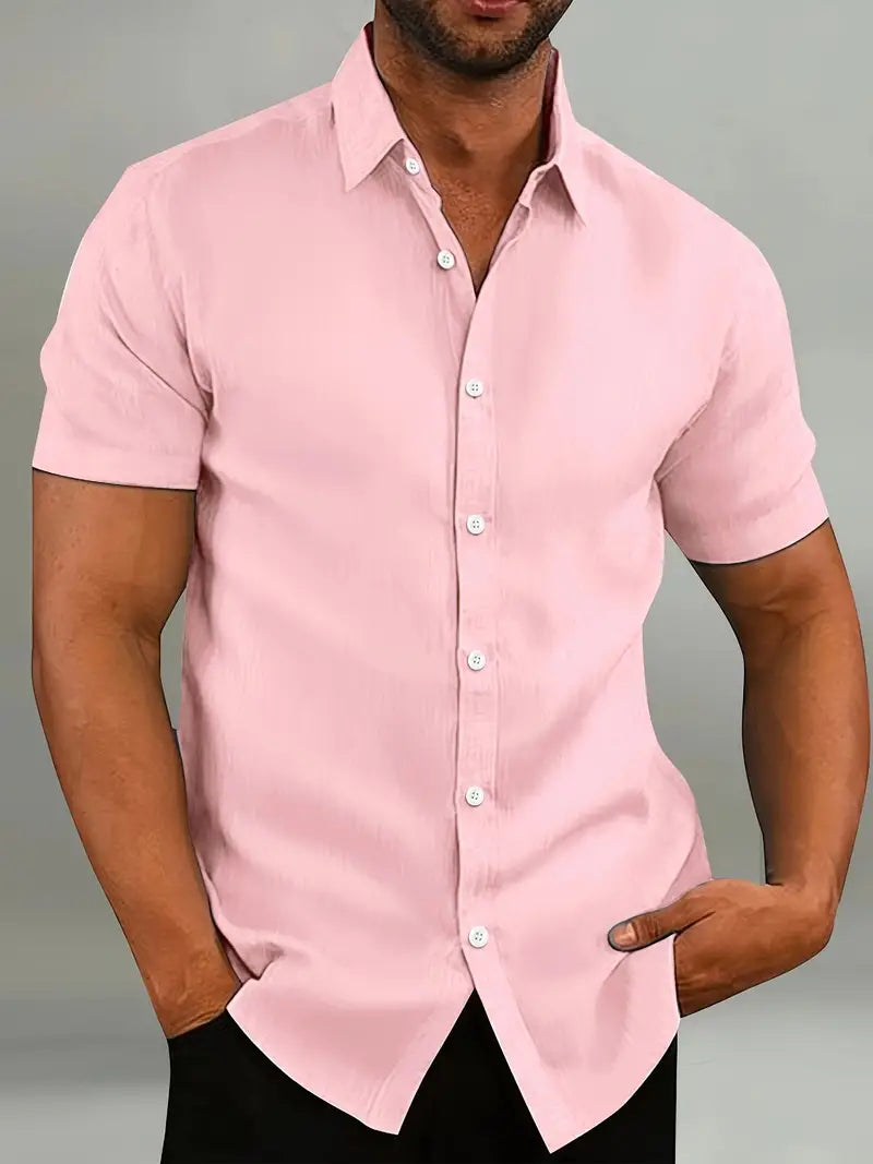 Men’s Classic Collar Shirt for Summer Wear