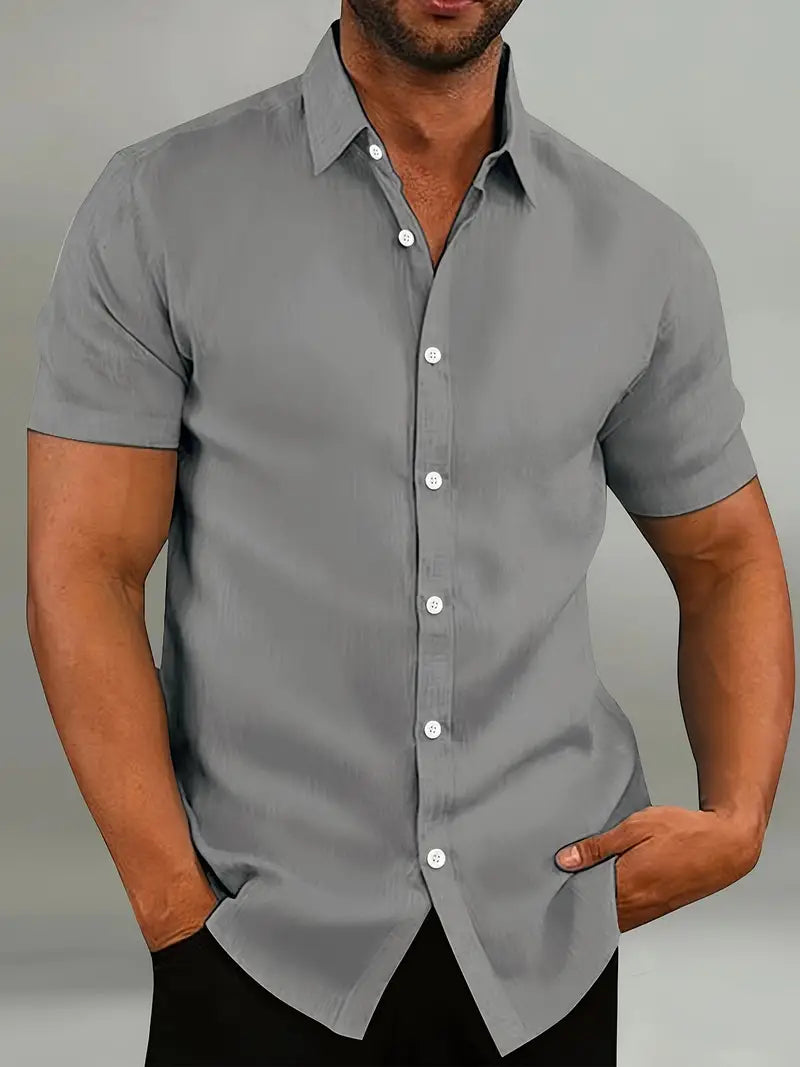 Men’s Classic Collar Shirt for Summer Wear
