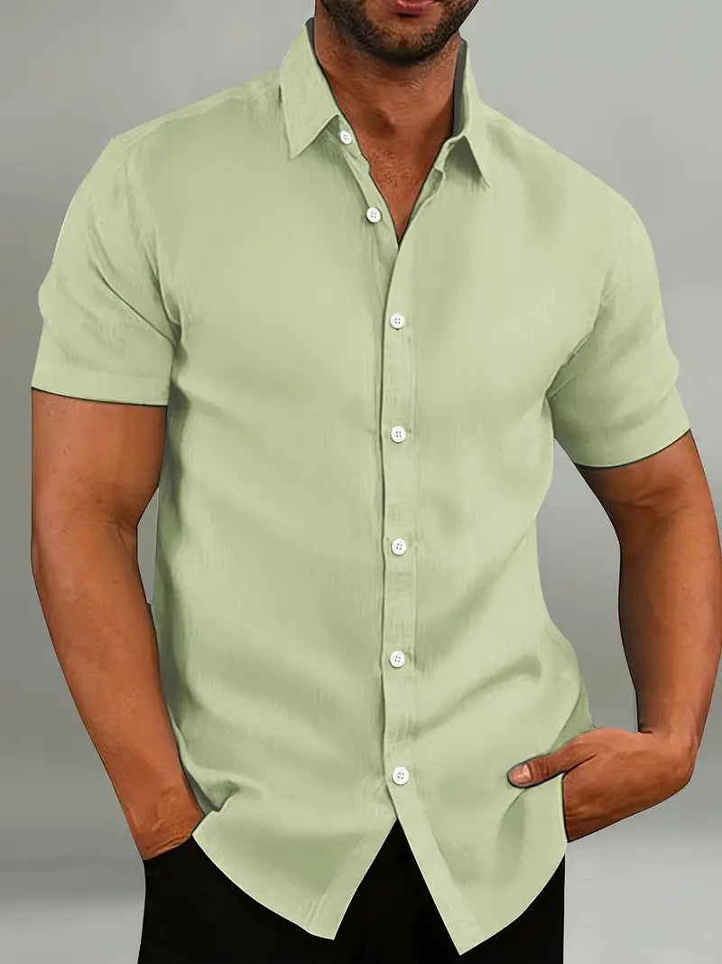 Men’s Classic Collar Shirt for Summer Wear