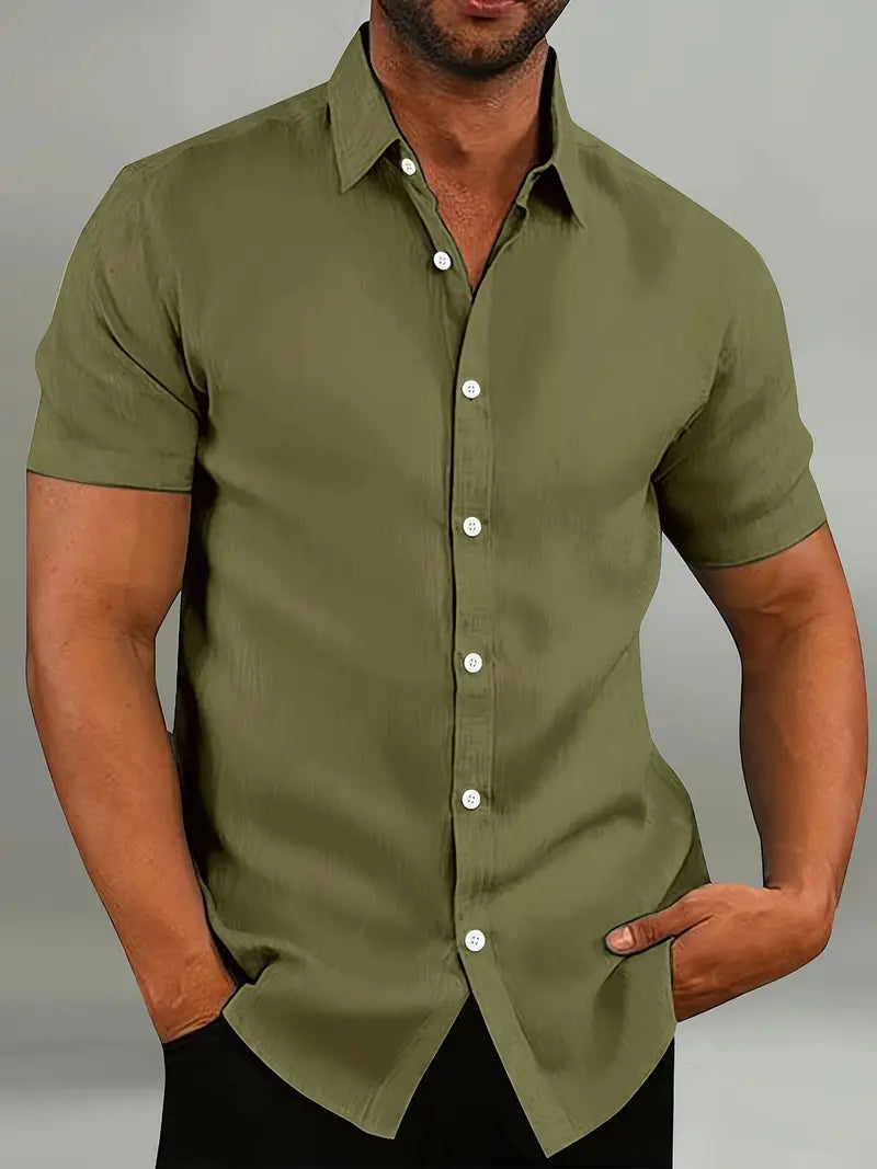 Men’s Classic Collar Shirt for Summer Wear