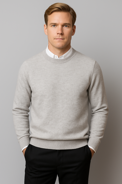 Men’s Classic Crew Neck Knit Sweater for Any Occasion