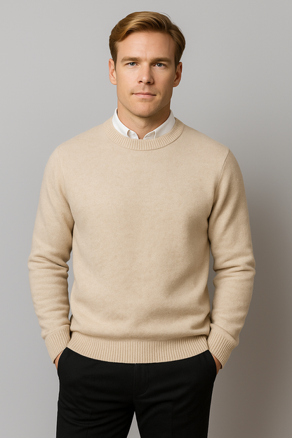 Men’s Classic Crew Neck Knit Sweater for Any Occasion