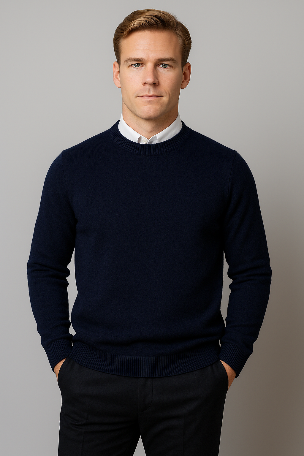Men’s Classic Crew Neck Knit Sweater for Any Occasion