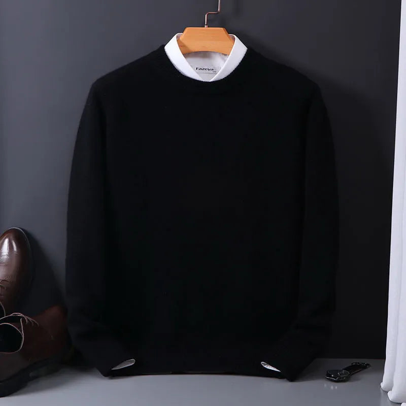 Men's Classic Knit Crew Neck Sweater - Ideal for Any Occasion