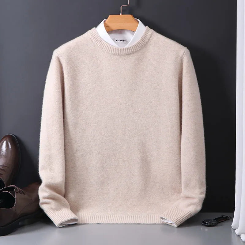 Men's Classic Knit Crew Neck Sweater - Ideal for Any Occasion