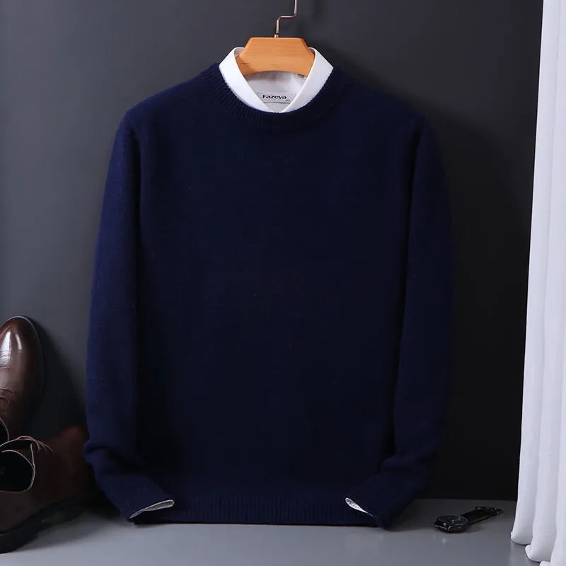 Men's Classic Knit Crew Neck Sweater - Ideal for Any Occasion