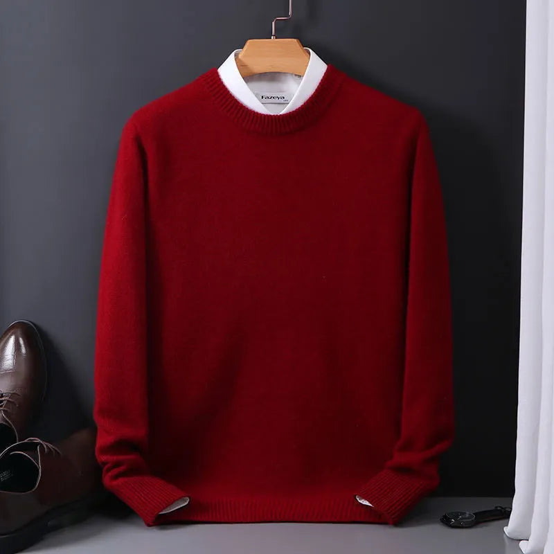 Men's Classic Knit Crew Neck Sweater - Ideal for Any Occasion