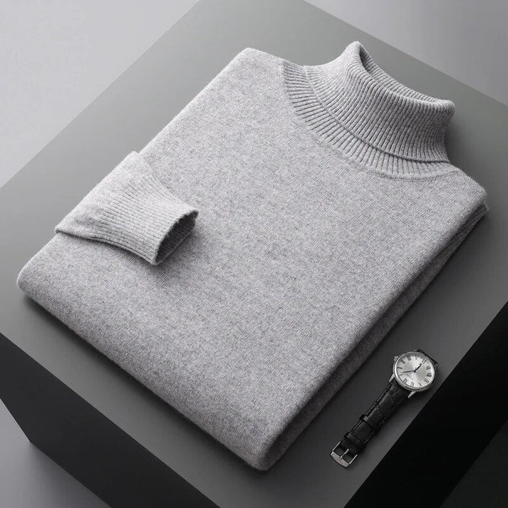 Men's Classic Knit Turtleneck Sweater for Any Occasion